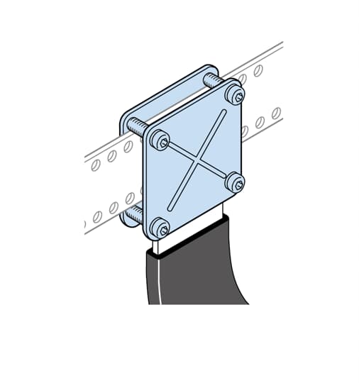 ABB - N.4 Tightening Plates e N.2 Coppie Serraggio H=63mm per fissaggi precisi e sicuri.