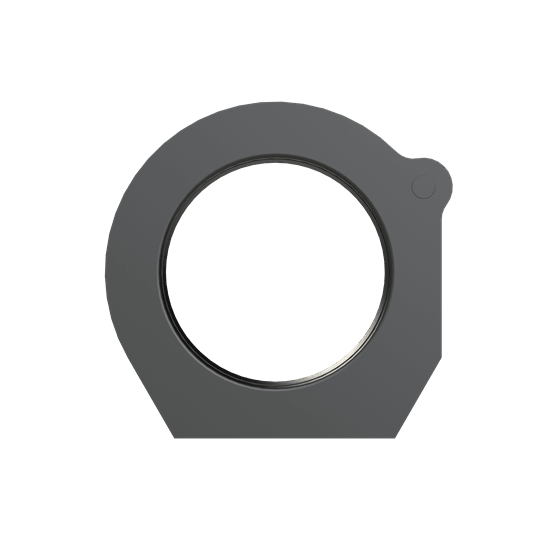 ABB - Staffe fisse per robotica DN070 PA6 BK Conduit Clamp NW70 BLK: soluzione versatile e resistente per fissare tubi e condotti.