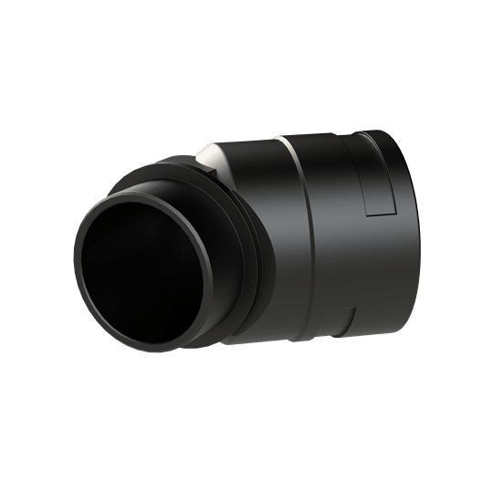 ABB - Raccordo 45 gradi DN48 M50 in PA6 nero IP66 CSA per applicazioni industriali.