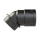 ABB - Raccordo 45 gradi DN36 M50 in PA6 nero IP68 per condotti da 36 mm, resistente all'acqua e alla polvere. BVAV-M506