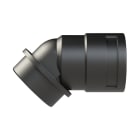 ABB - Raccordo 45 gradi DN36 M50 in PA6 nero IP68 per condotti da 36 mm, resistente all'acqua e alla polvere.