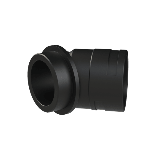 ABB - Raccordo 45 gradi M63 DN48 in PA6 nero IP68 per condotti da 45 gradi M63 NW48 in nero IP68.