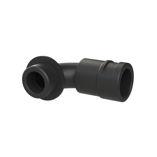 ABB - RACCORDO 90 GRADI CURVO DN17 M25 PA6 NERO IP66 BLACK. BVBD-M257GT