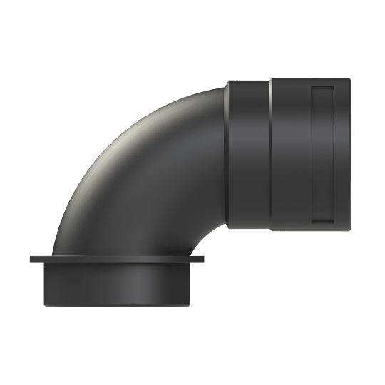ABB - Raccordo curva 90 gradi DN48 M63 in PA6 nero IP66. BVBD-M638GT