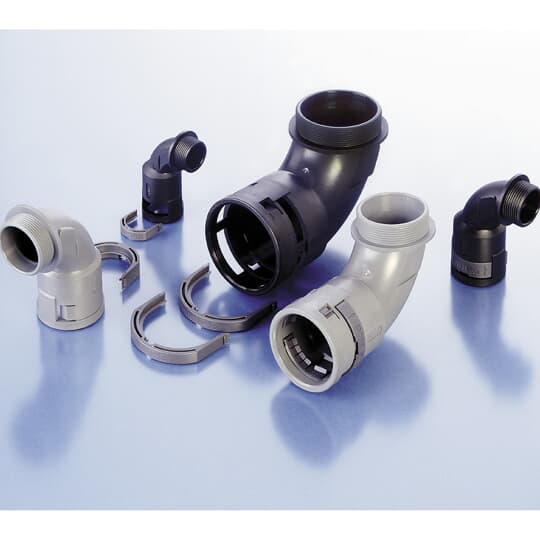 ABB - Raccordo 90 gradi DN48 PG48 in PA6 nero IP66.
