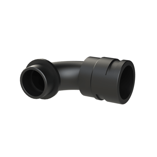 ABB - Raccordo 90° curvo M40 DN40 PA6 IP68 nero per applicazioni industriali.