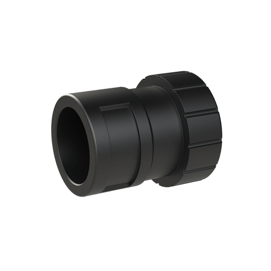 ABB - Raccordo femmina 1-7/16 pollici DN23 UNEF 1-7/16-18 nero IP66 PA6 MIL BK. BVIDG-U353GT