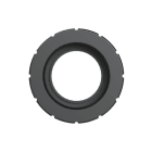 ABB - Raccordo femmina 1-7/16" DN36 UNEF PA6 IP68 nero per applicazioni industriali.