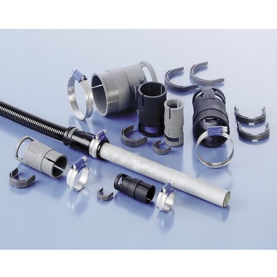 ABB - Raccordo guaina-tubo DN17 PG16 nero IP68 senza morsetto in PA6. BVNR-RE17