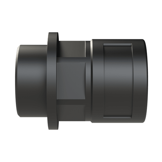 ABB - Raccordo di dimensione DN23 M32 in materiale PA6 nero con protezione IP68 e certificazione CSA.