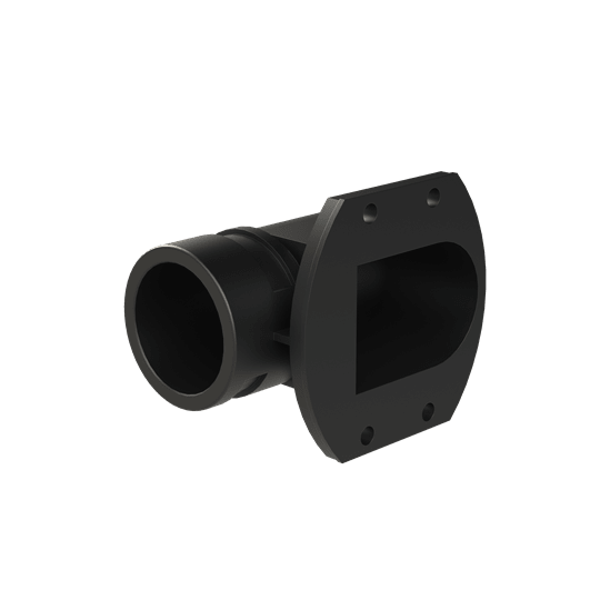 ABB - Condotto flessibile 90 gradi flangiato DN36 PG36PA6 nero IP66. BVOD-P366GT