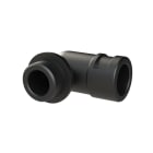 ABB - Raccordo 90 gradi M20 in nylon nero IP68 per condotti da 12 mm, certificato CSA.