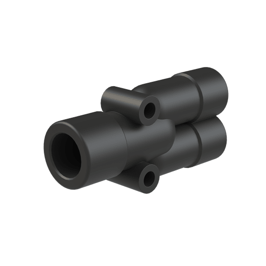 ABB - Raccordo a Y DN10+DN07 in PA6 nero IP66 per connessioni elettriche.