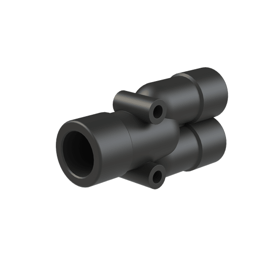 ABB - Raccordo a Y per tubi DN12 e DN10 in PA6 nero con protezione IP66.