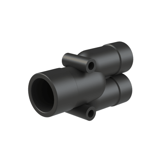 ABB - Raccordo a Y DN23+DN17 in PA6 nero IP66 per uso industriale. BVYD-231717GT