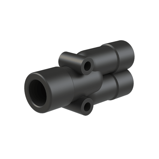ABB - Raccordo a Y DN10+DN07+DN07 PA6 IP68 Nero per connessione tubi.
