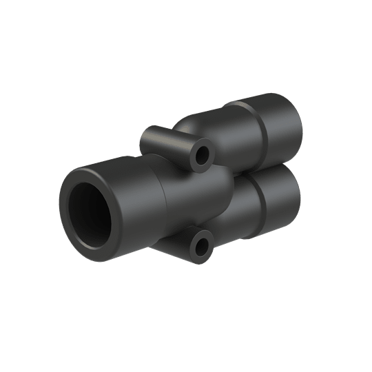 ABB - Raccordo a Y per tubi DN12 e DN10 in PA6 nero con protezione IP68.