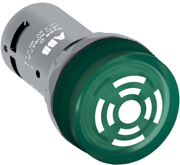 ABB - CB1-600G Buzzer Cont, verde, 24V ca/cc, compact e versatile per installazioni efficaci.