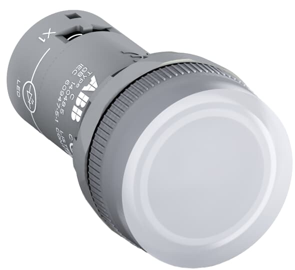 ABB - Compact pilot light clear LED 24V AC/DC CL2-502C lamp bianco, 24VCA/CC.