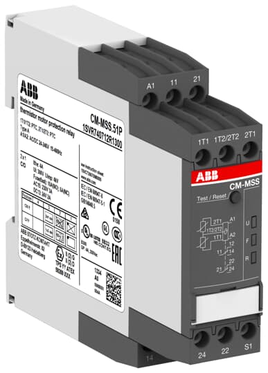 ABB - CM-MSS.51P Therm. motor protec. relay 24-240 VAC/DC2 C/O MULTIF. 2.