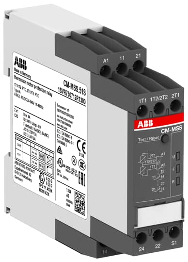 ABB - CM-MSS.51S Therm. motor protec. relay 24-240 VAC/DC2 C/O MULTIF.