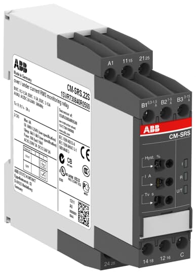 ABB - CM-SRS.22S Current monitoring relay 15 A AL. 110-130 VCA-VITE.