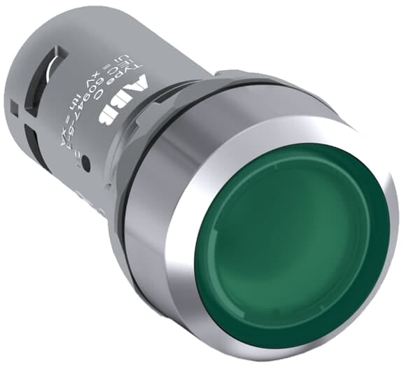 ABB - Green compact pushbutton CP1-32G-10 PULS. COMP. LUM.