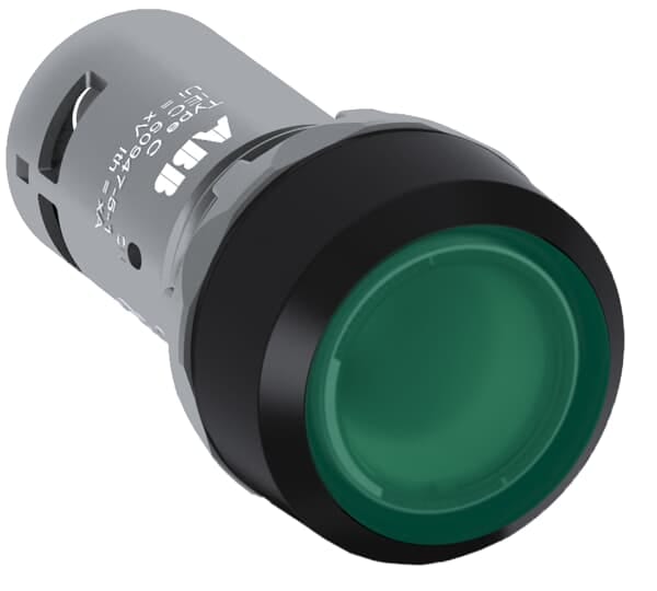 ABB - Green compact pushbutton CP2-11G-10 puls. comp. lum.