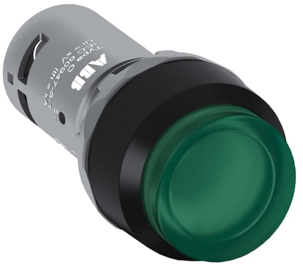 ABB - Green compact pushbutton CP3-13G-10 puls. comp. lum.