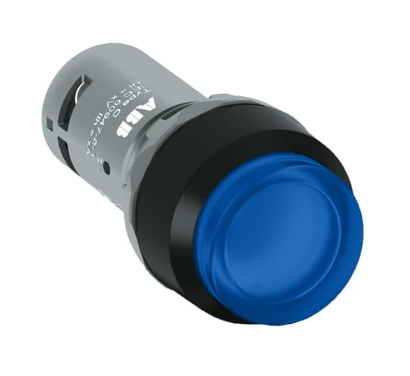 ABB - Pulsante con tasto sporgente luminoso 22 blu compact.