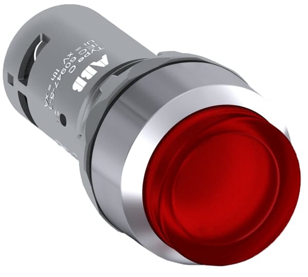 ABB - Red compact pushbutton CP3-31R-10 puls. comp. lum.