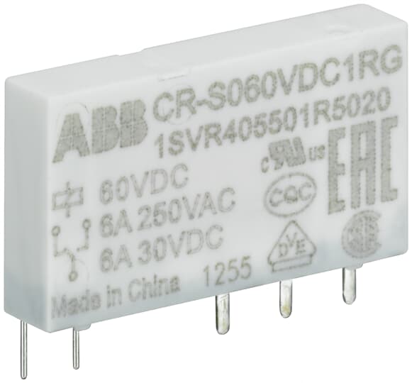 ABB - CR-S012VDC1RG Pluggable interface relay REL? X ZOCCOLO 6 MM.