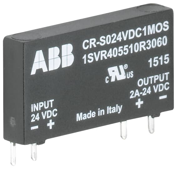 ABB - CR-S024VDC1MOS Pluggable optocoupler ALIM. 24VCC USCITA 2A 24V.