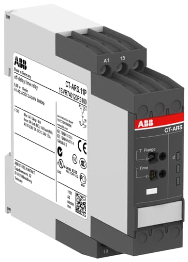 ABB - Timer ritardato CT-ARS.11P per tensioni da 24 a 240VCA e da 24 a 48CC.