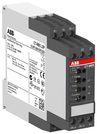 ABB - CT-MBS.22P Timer Mult 24-240VCA, 24-48CC: un dispositivo versatile per il controllo preciso del tempo e della corrente. CTMBS22P