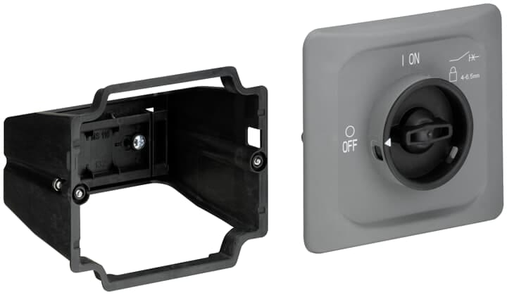 ABB - Kit montaggio a portella maniglia nera IP65 per DMS132-G, completo e resistente.