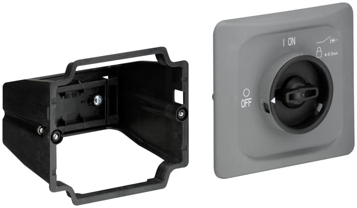 ABB - Kit montaggio a portella maniglia nera IP65 per DMS132-G, completo e resistente.