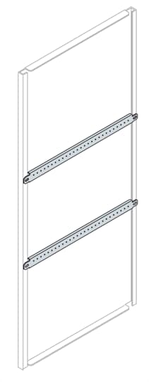 ABB - N.2 plate reinforce sections and horizontal profiles, 1200mm long, for structural reinforcement.