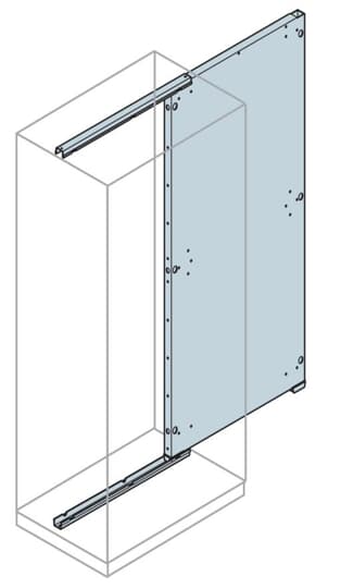 ABB - Extend zinc plate with track and bottom plate rails 2000x600mm.