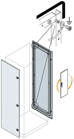 ABB - Porta laterale cieca 1800x600mm (HXP/HXD) 7035.