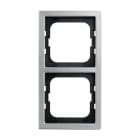 ABB - 1722-866K Cover Frame 2-gang in acciaio inox per cornici doppie.
