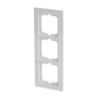 ABB - Cornice per 3 interruttori Axcent, colore bianco lucido.