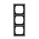 ABB - 1723-866K Cover Frame 3-gang in Acciaio Inox