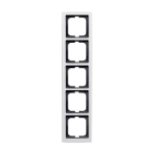 ABB - Cornice 5-gang bianca per 1725-84.