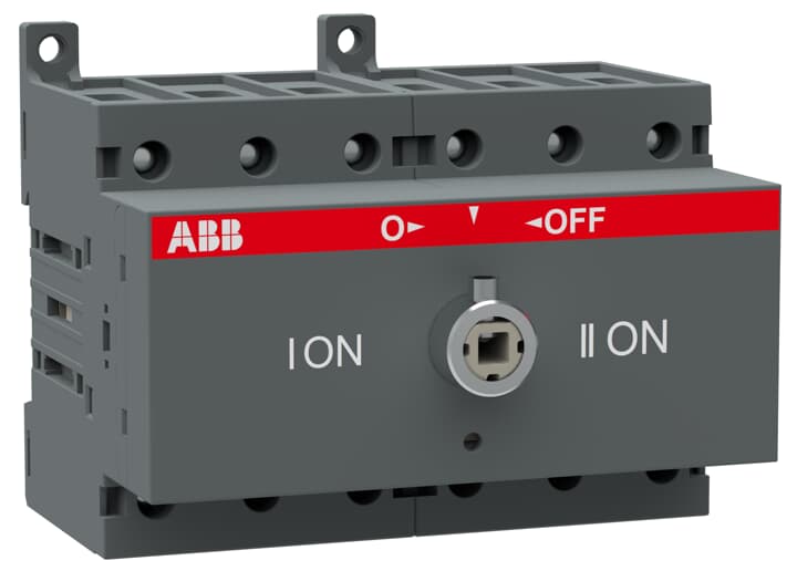 ABB - Sezionatore 3P commutatore 63A, manuale, I-O-II operation, open transition.
