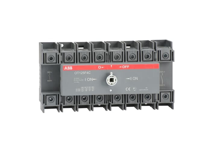 ABB - Sezionatore 4P commutatore 125A, manuale, I-O-II operation, open transition.