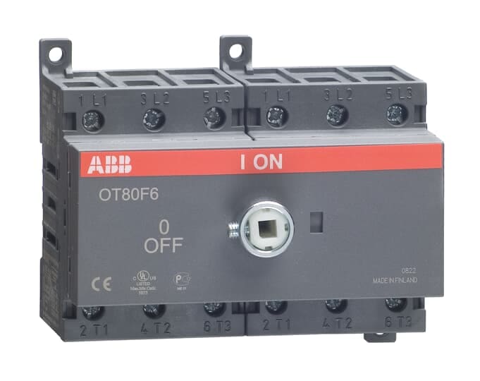 ABB - Front operated switch-disconnector OT80F6 6P 80A SEZIONATORE.