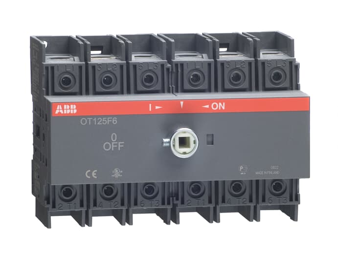 ABB - Front operated switch-disconnector OT125F6 6P 125A. EE 250 5
