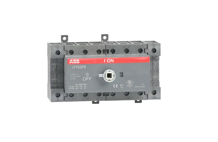 ABB - Front operated switch-disconnector OT63F8 8P 63A: un sezionatore affidabile e versatile per il controllo dell'alimentazione elettrica.