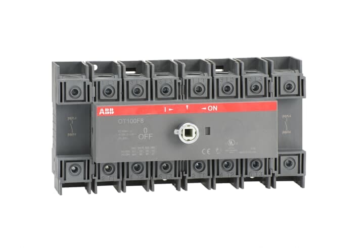 ABB - Front operated switch-disconnector OT100F8 8P 100A: un sezionatore affidabile e potente per il controllo dell'alimentazione elettrica.